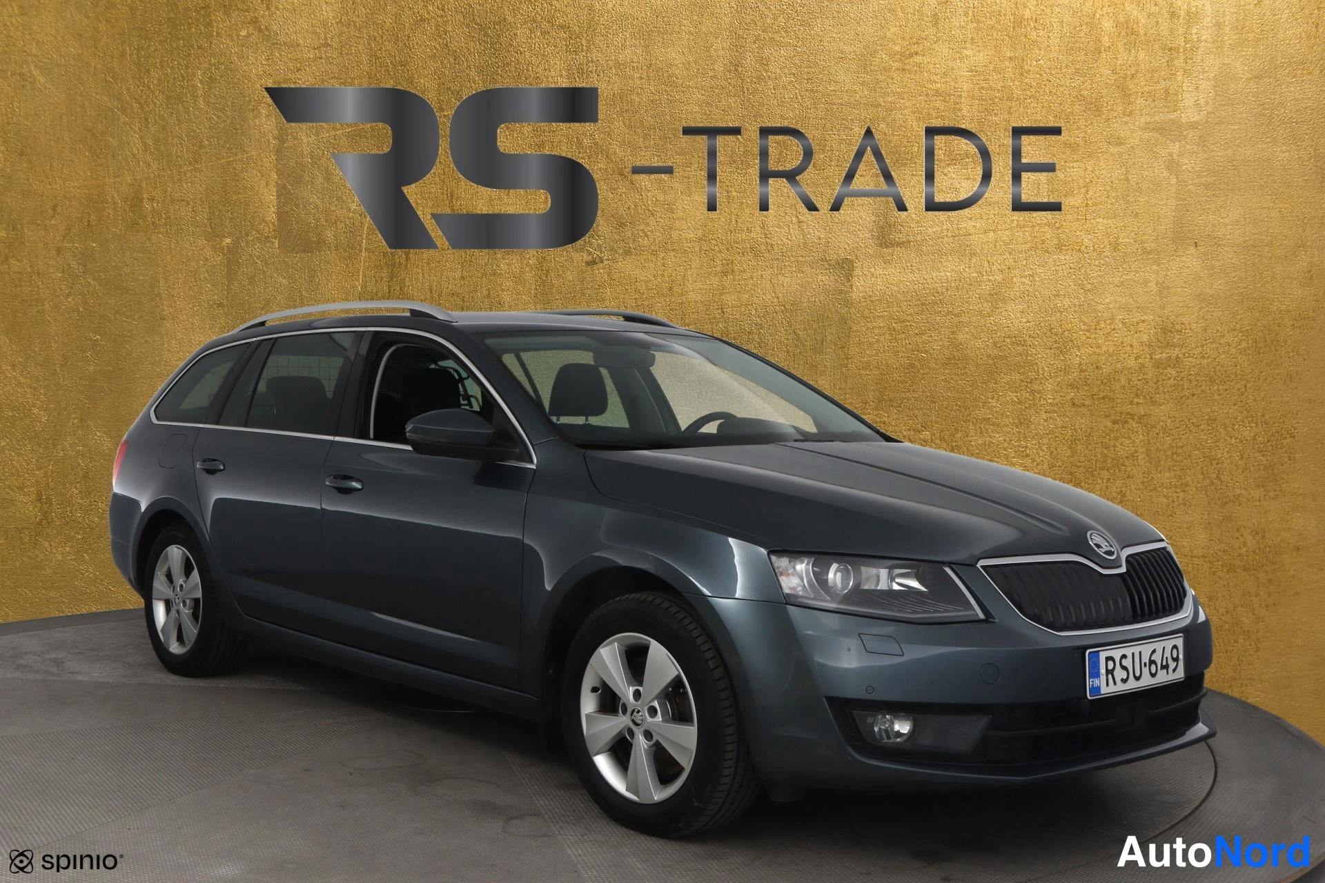 Harmaa Skoda Octavia 2017, etuviisto, keula oikealle, kuva 3
