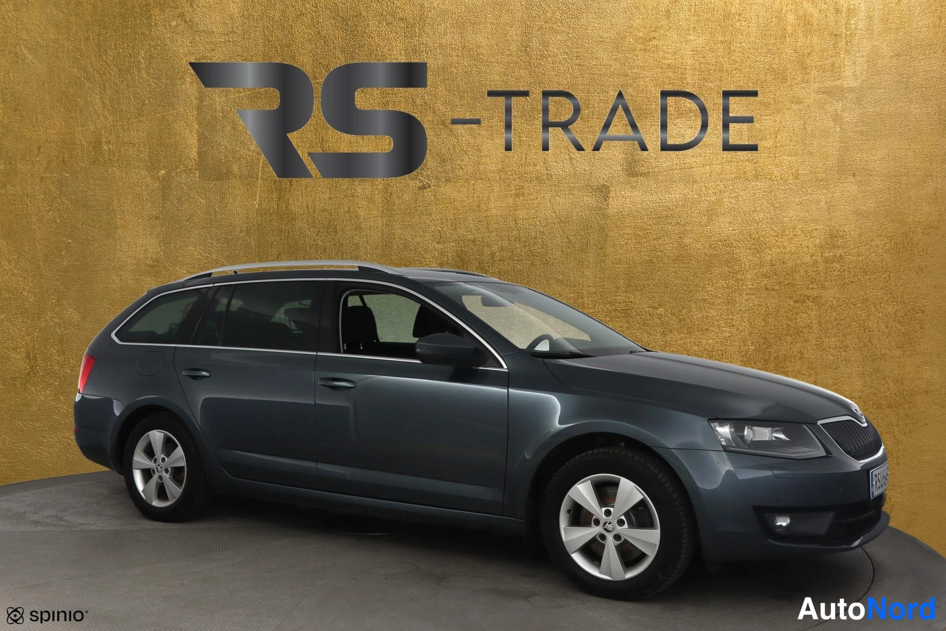 Harmaa Skoda Octavia 2017, etuviisto, keula oikealle, kuva 2