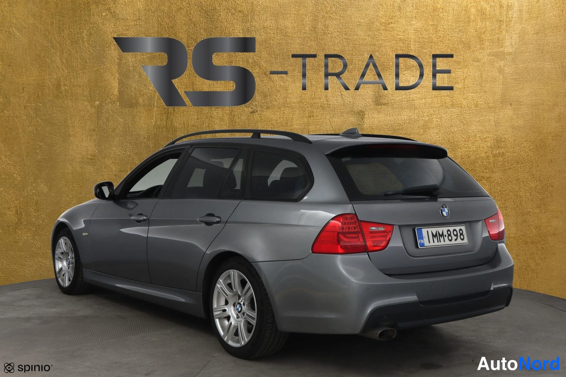 Harmaa BMW 320d xDrive 2009, takaviisto, kuva 5