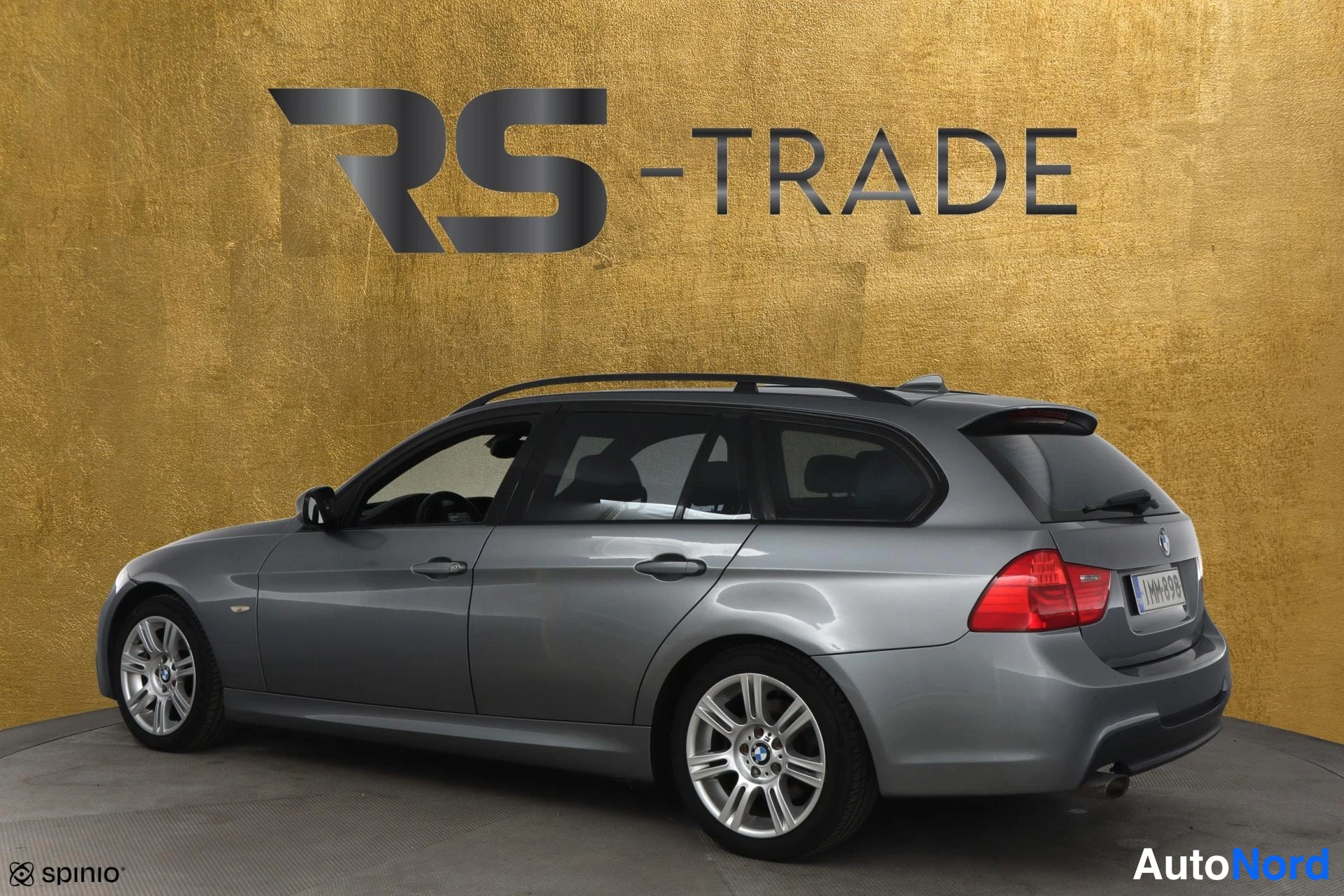 Harmaa BMW 320d xDrive 2009, takaviisto, kuva 6