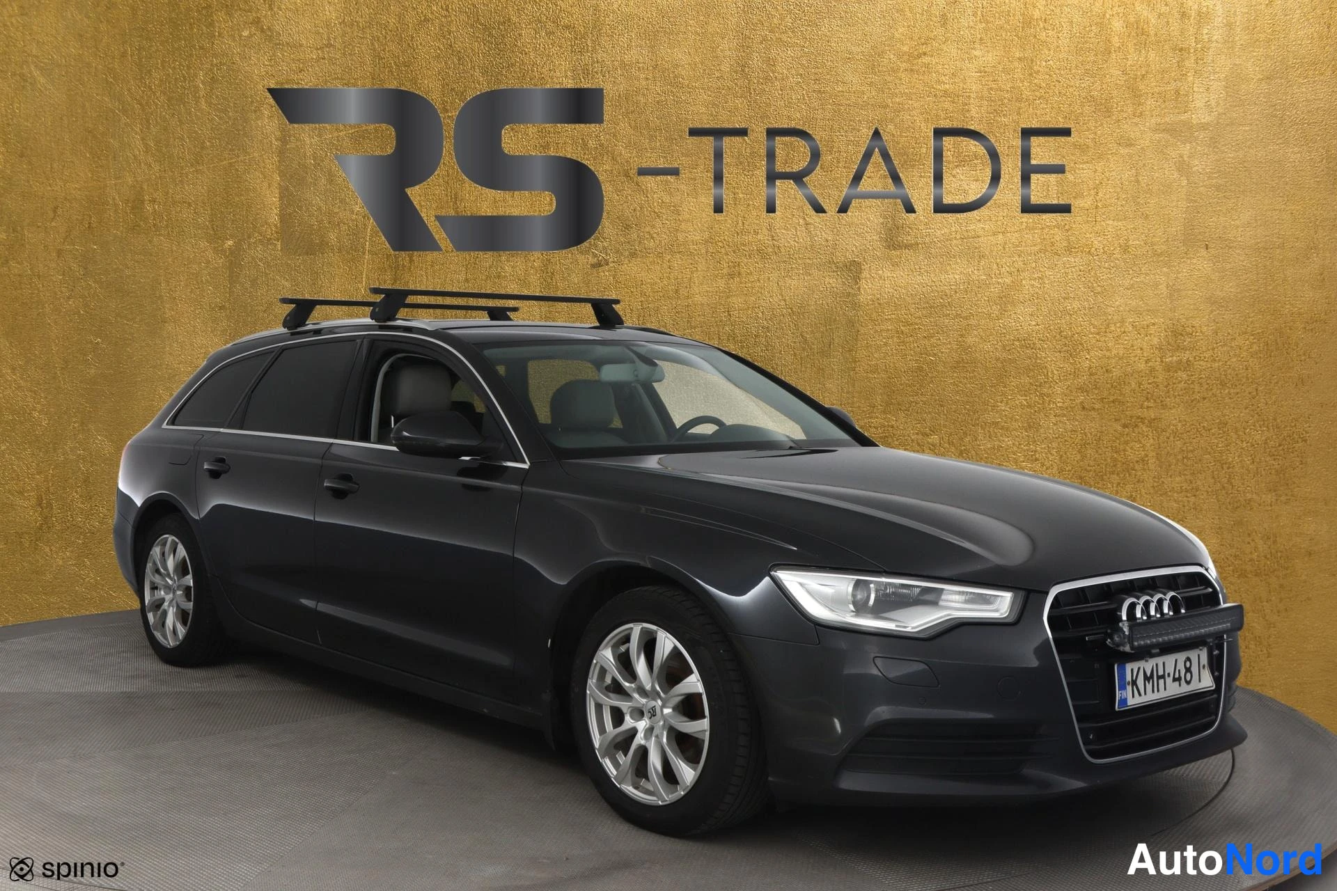 Harmaa Audi A6 2012, etuviisto, keula oikealle, kuva 3