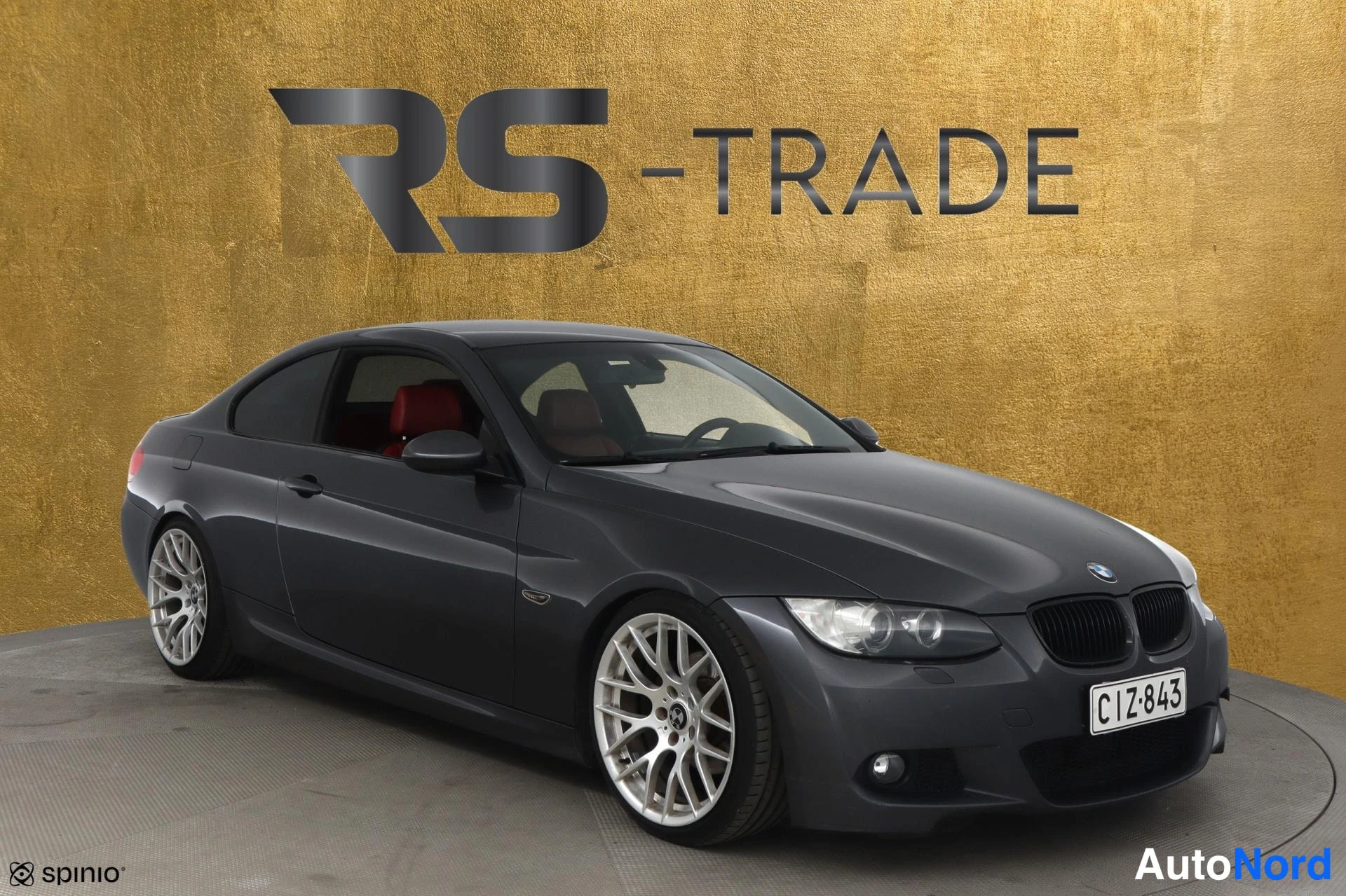 Harmaa BMW 320d 2008, etuviisto, keula oikealle, kuva 3