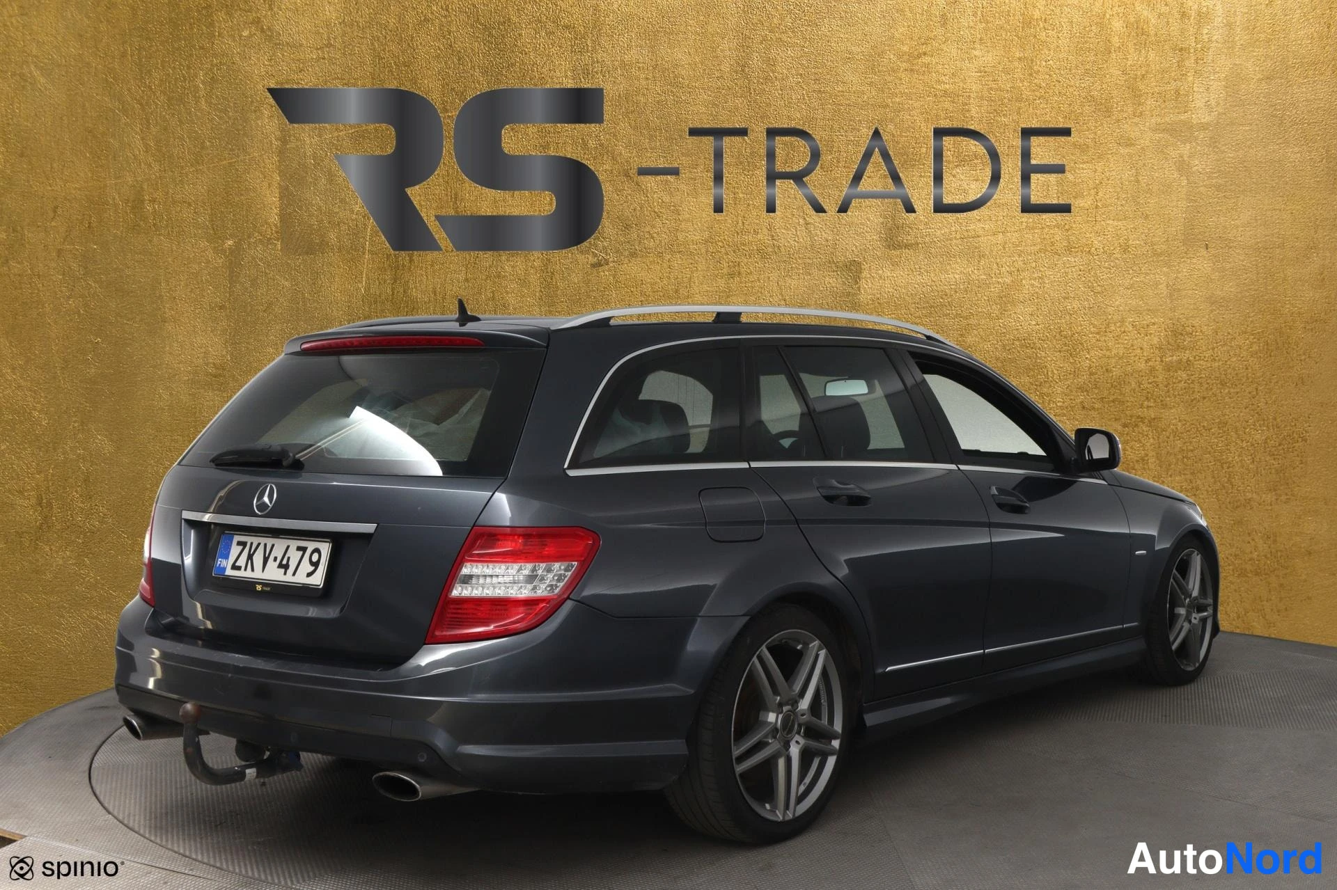 Harmaa Mercedes-Benz C 2008, takaviisto, kuva 4