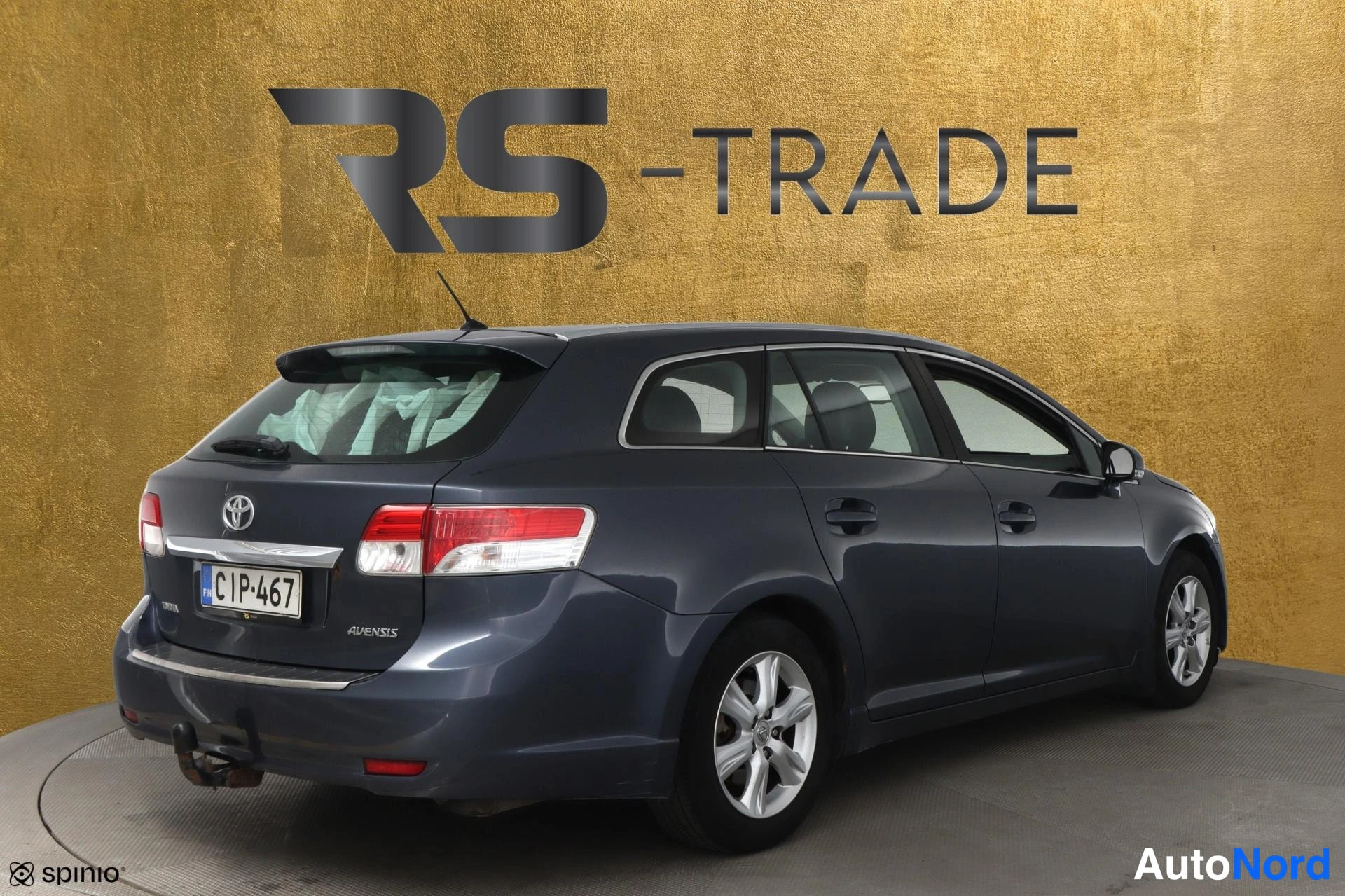 Blue Toyota Avensis 2012, rear three-quarter, photo 4