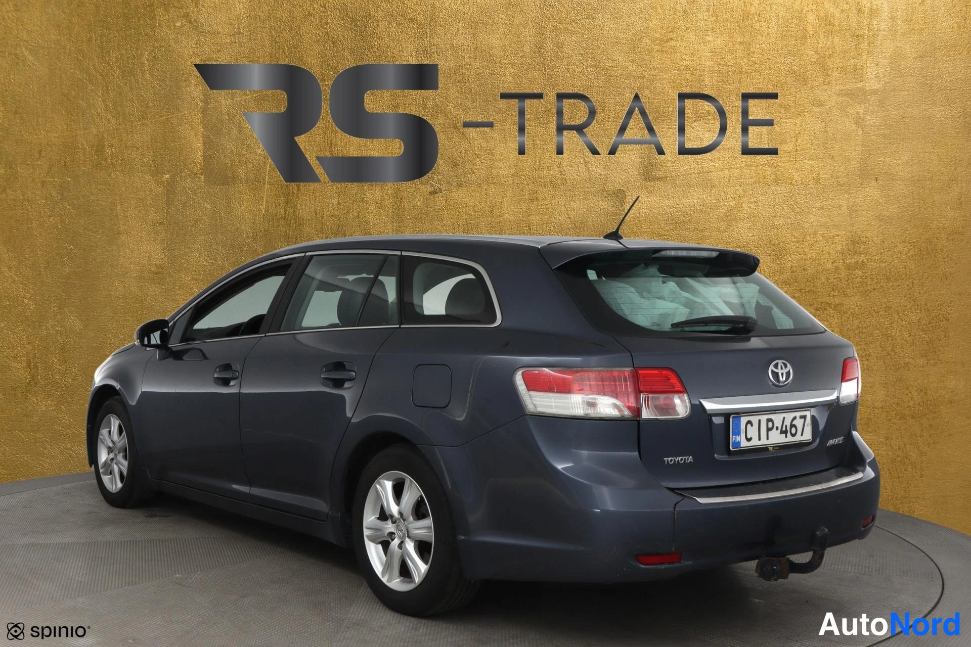 Blue Toyota Avensis 2012, rear three-quarter, photo 5