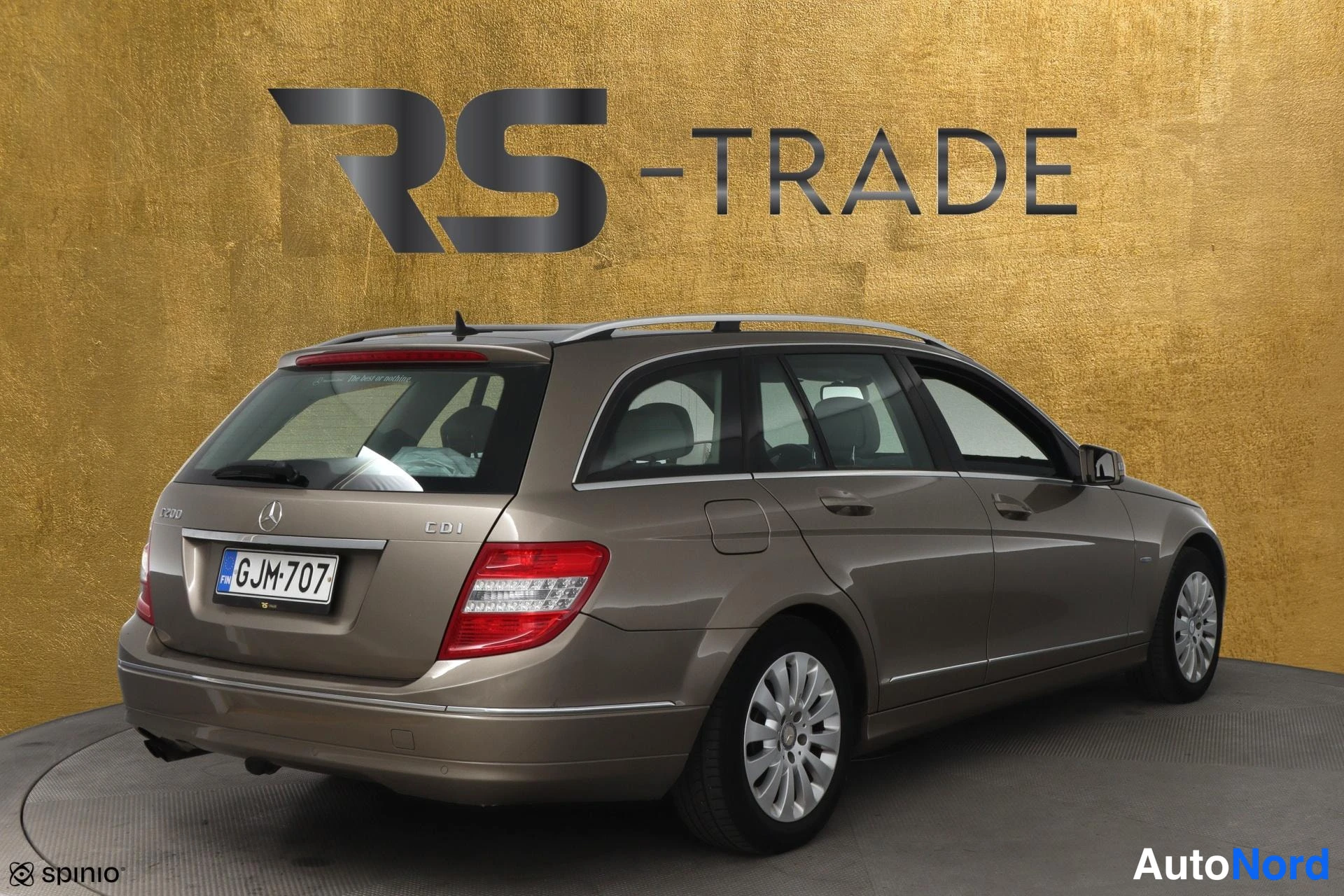 Beige Mercedes-Benz C 2011, takaviisto, kuva 4