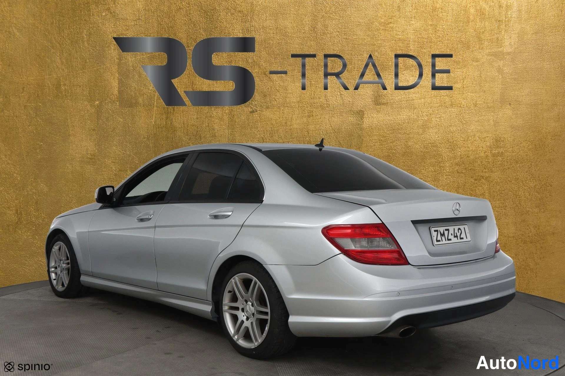 Silver Mercedes-Benz C 2008, rear three-quarter, photo 5