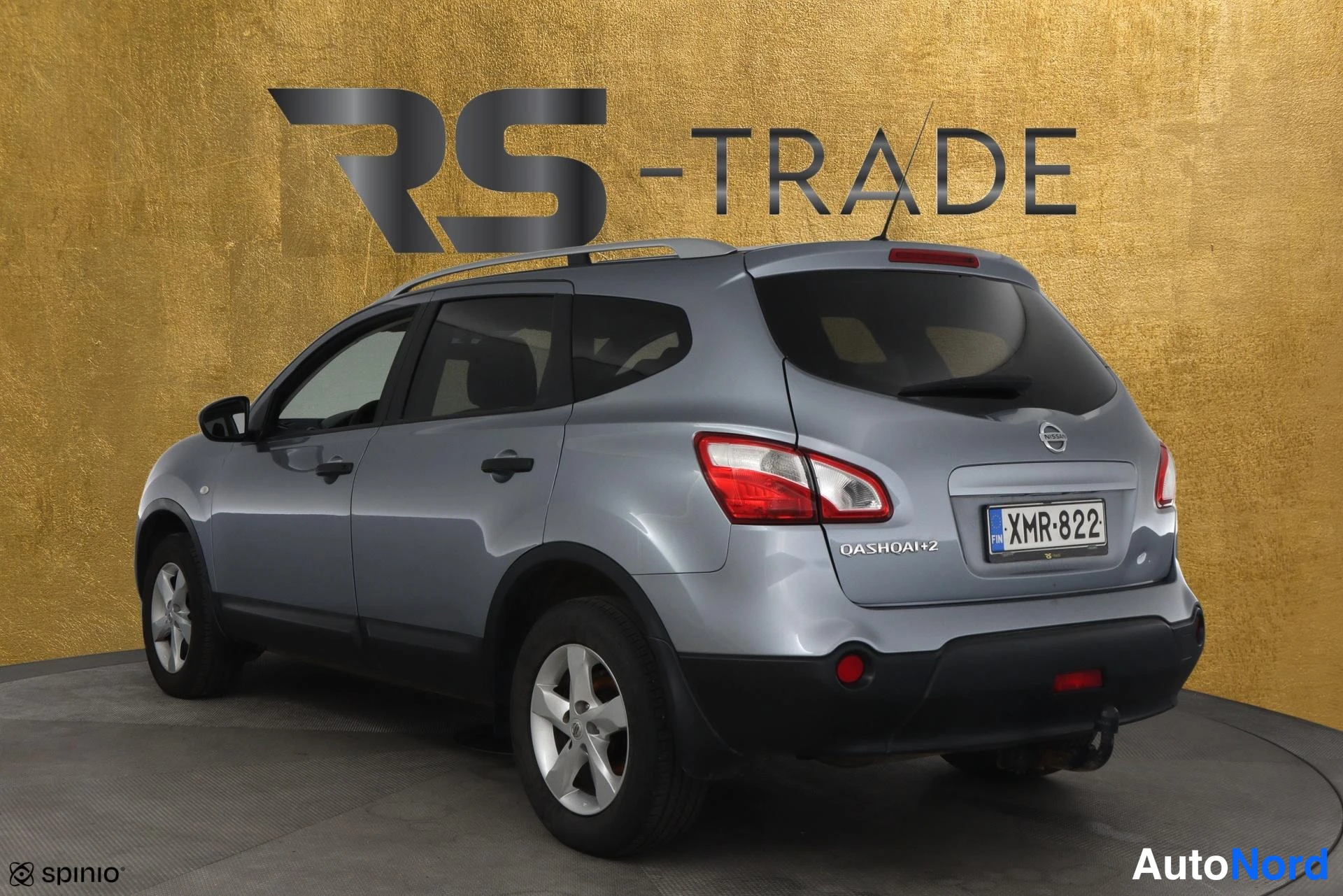 Harmaa Nissan Qashqai+2 2011, takaviisto, kuva 4