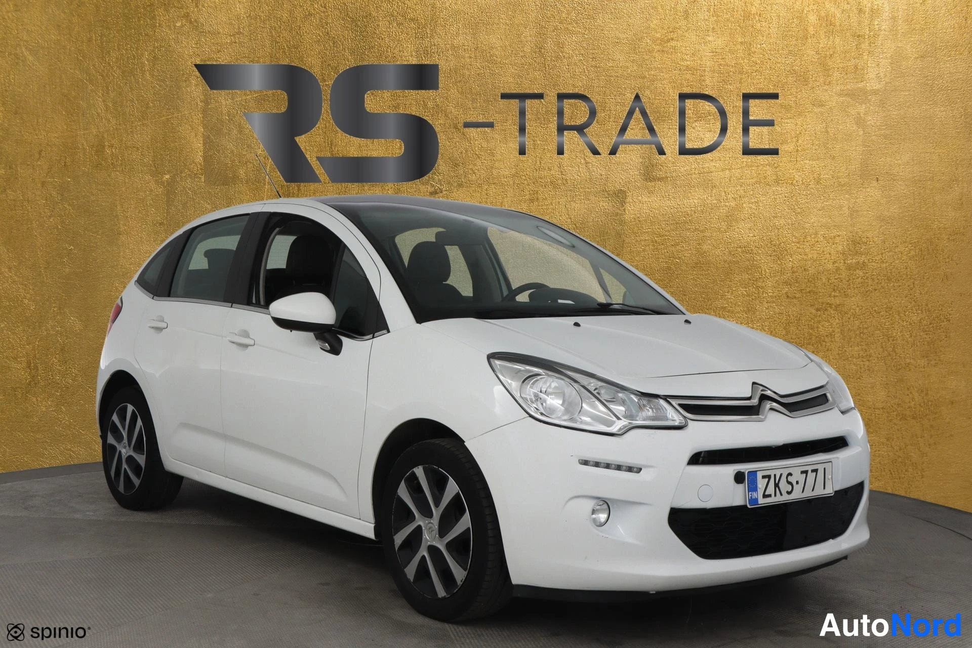 Valkoinen Citroen C3 2016, etuviisto, keula oikealle, kuva 3