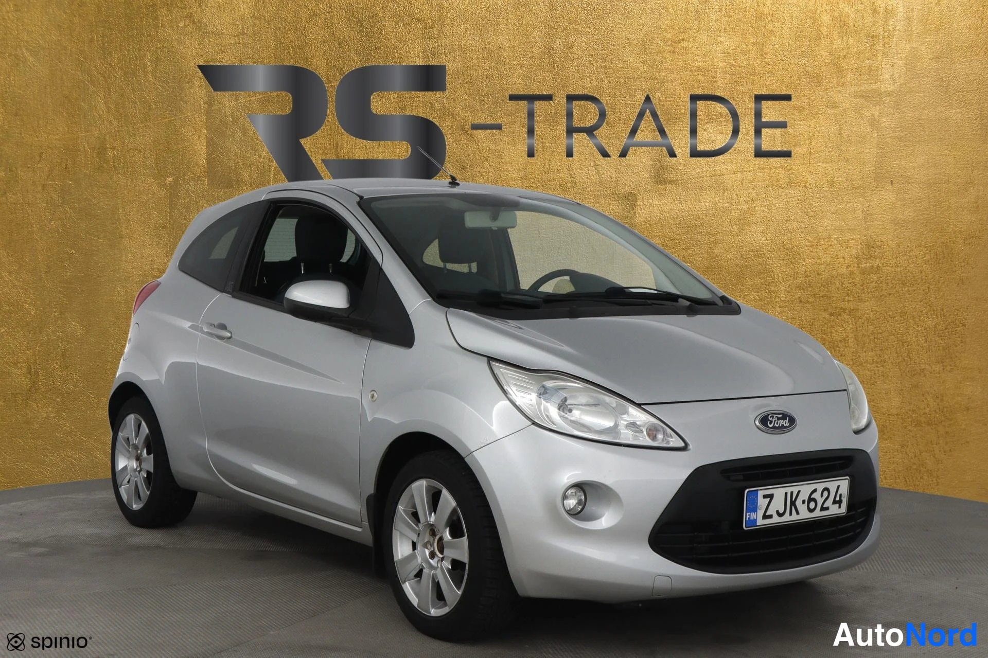 Harmaa Ford Ka 2010, etuviisto, keula oikealle, kuva 2