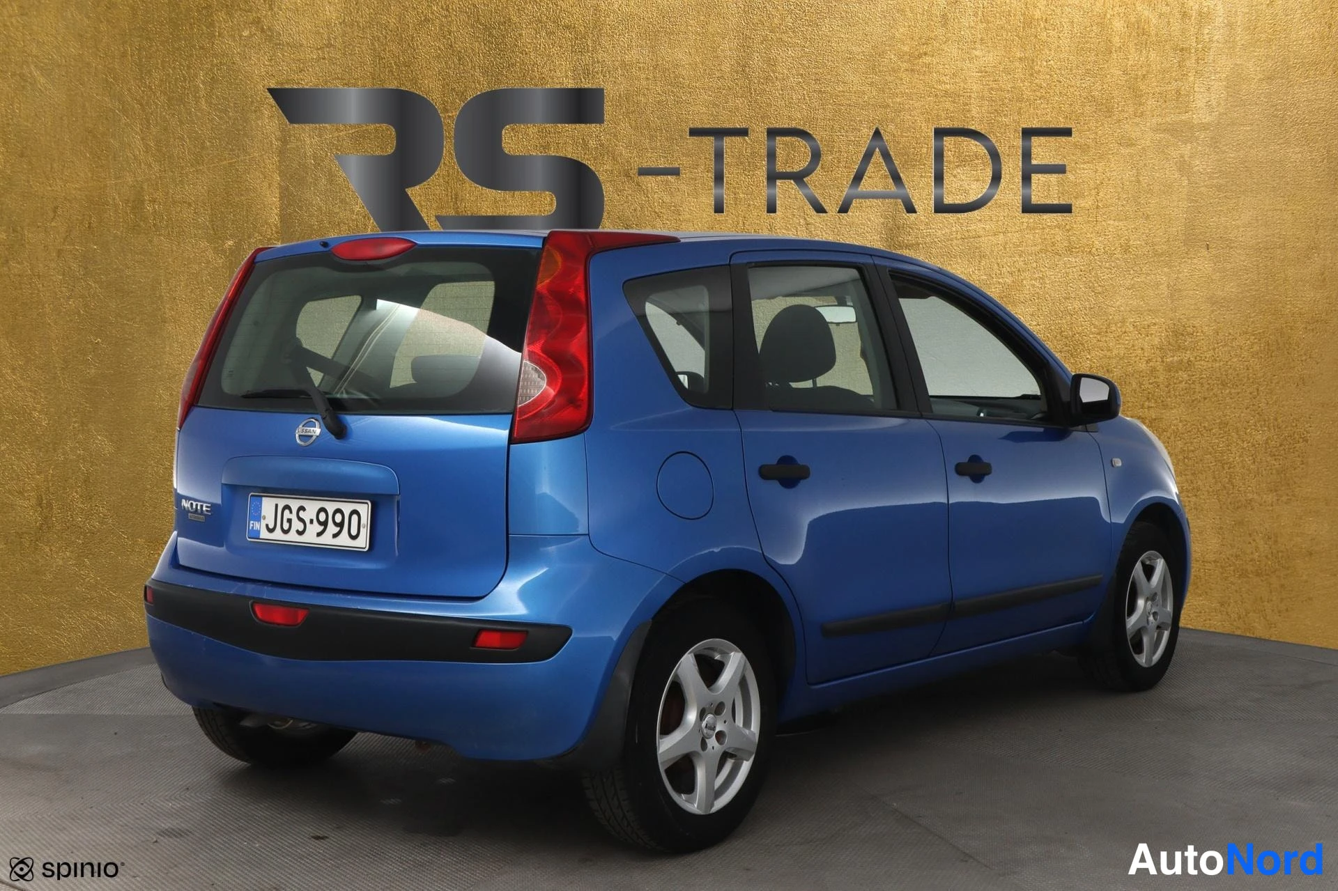 Sininen Nissan Note 2006, takaviisto, kuva 4