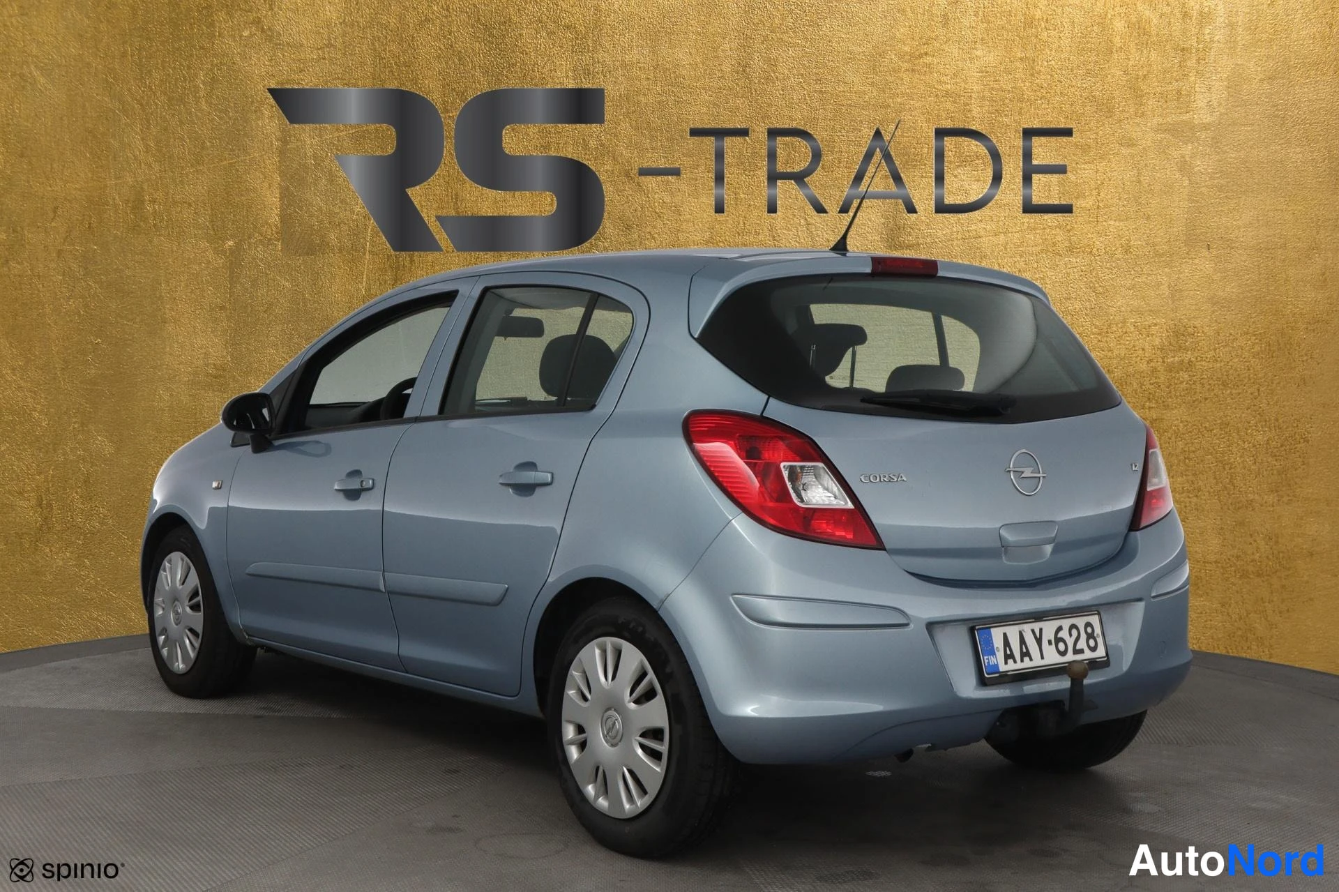 Sininen Opel Corsa 2007, takaviisto, kuva 4