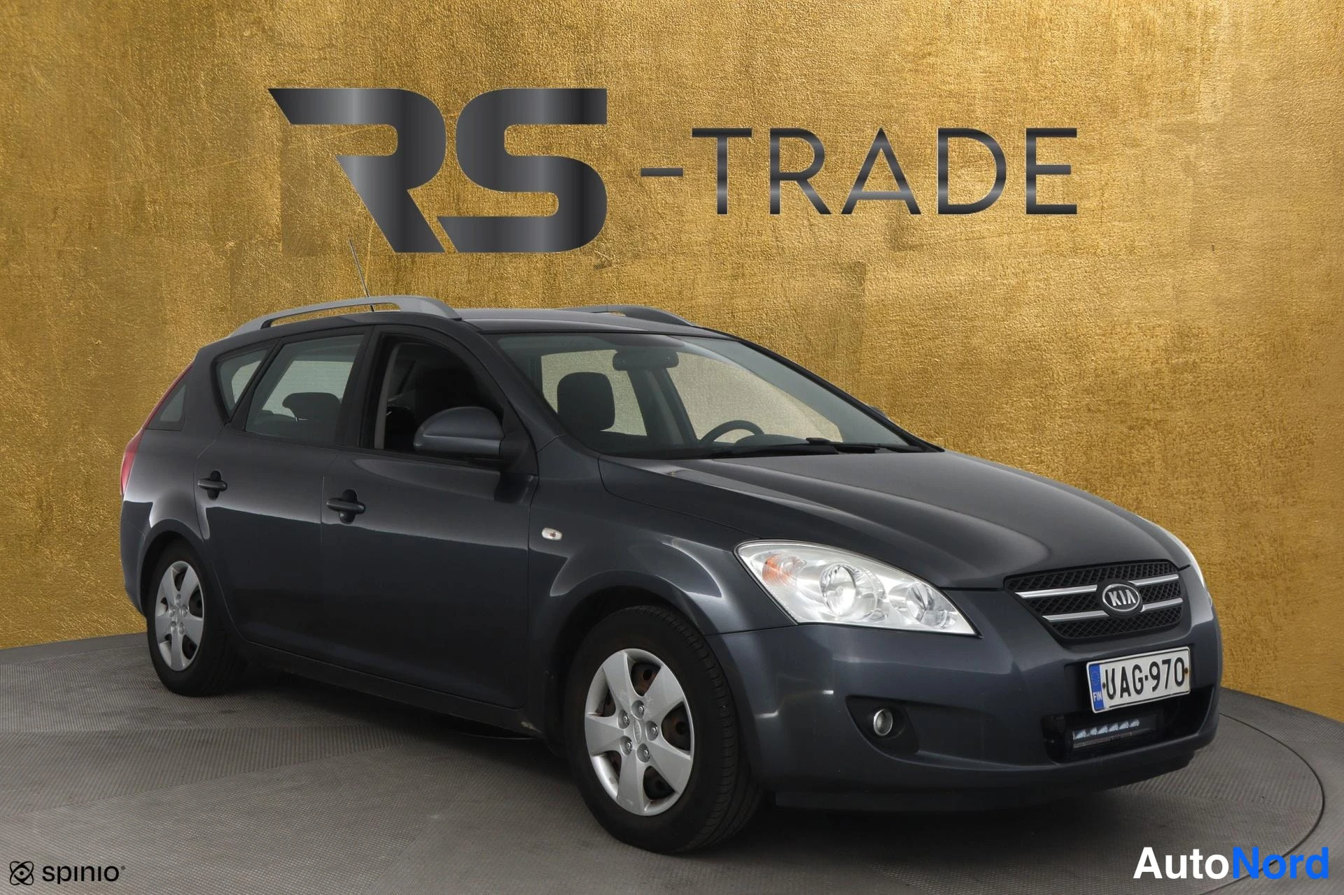 Harmaa Kia Ceed 2008, etuviisto, keula oikealle, kuva 3