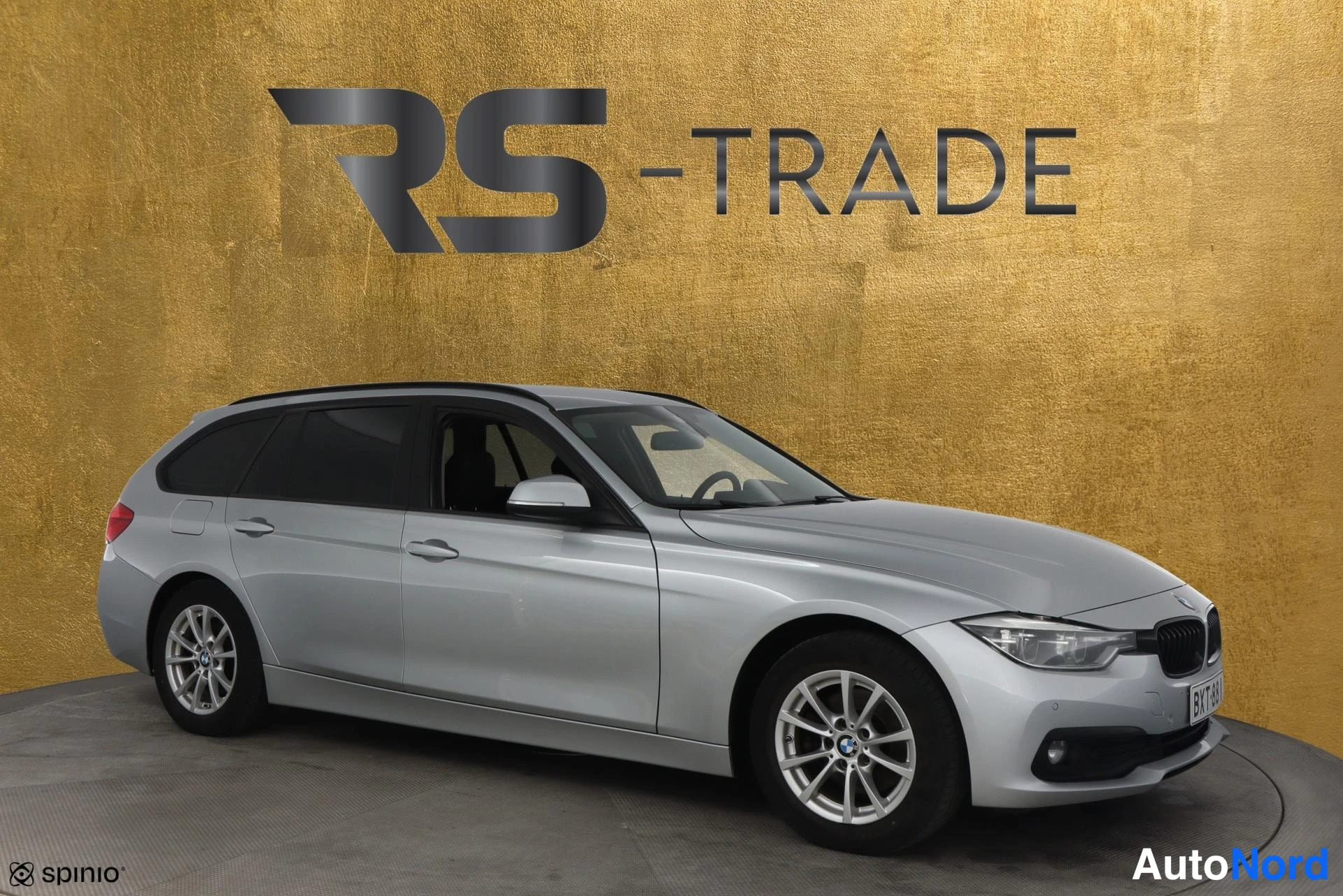 Harmaa BMW 320d 2015, etuviisto, keula oikealle, kuva 2