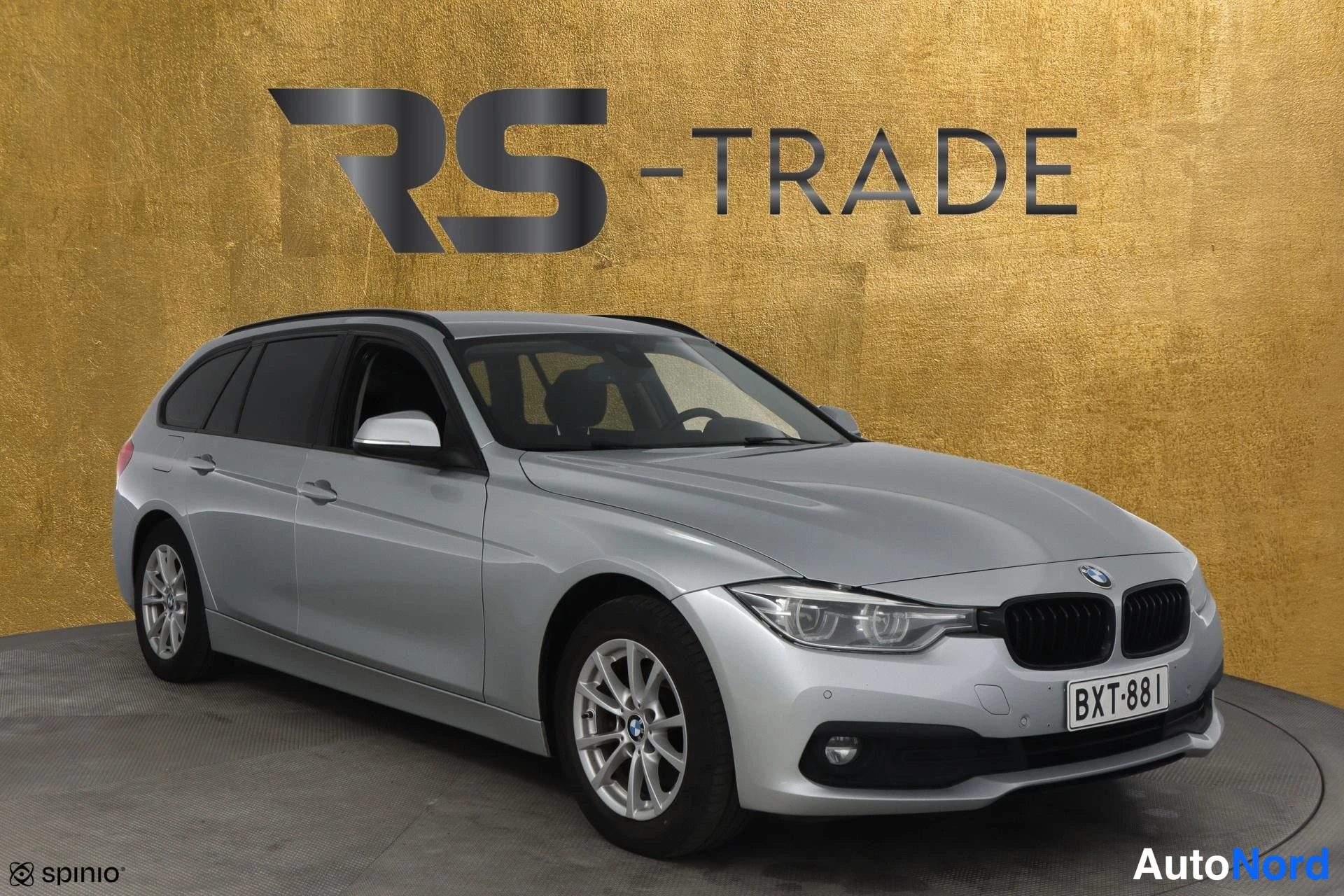 Harmaa BMW 320d 2015, etuviisto, kuva 3