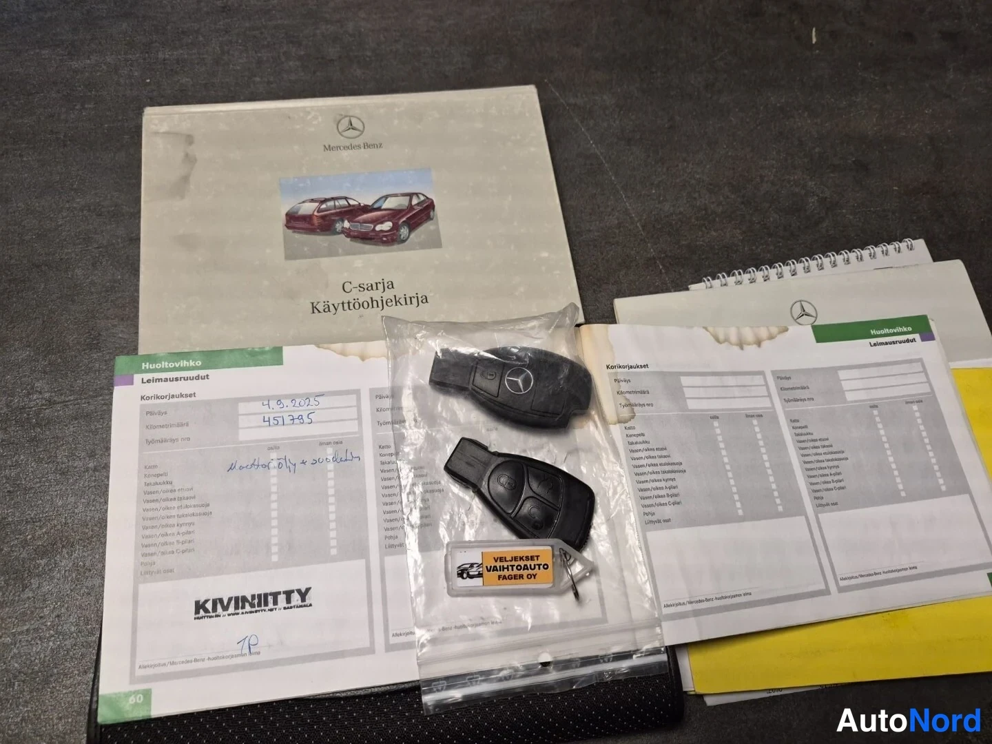 Sininen Mercedes-Benz C 200 CDI 2002, asiakirja, kuva 22