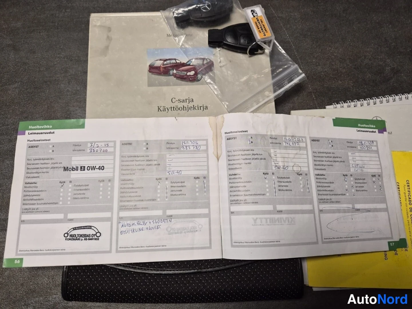 Sininen Mercedes-Benz C 200 CDI 2002, asiakirja, kuva 23