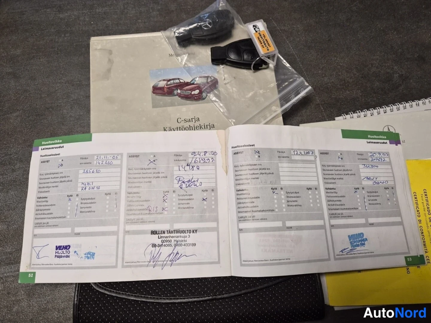 Sininen Mercedes-Benz C 200 CDI 2002, asiakirja, kuva 25