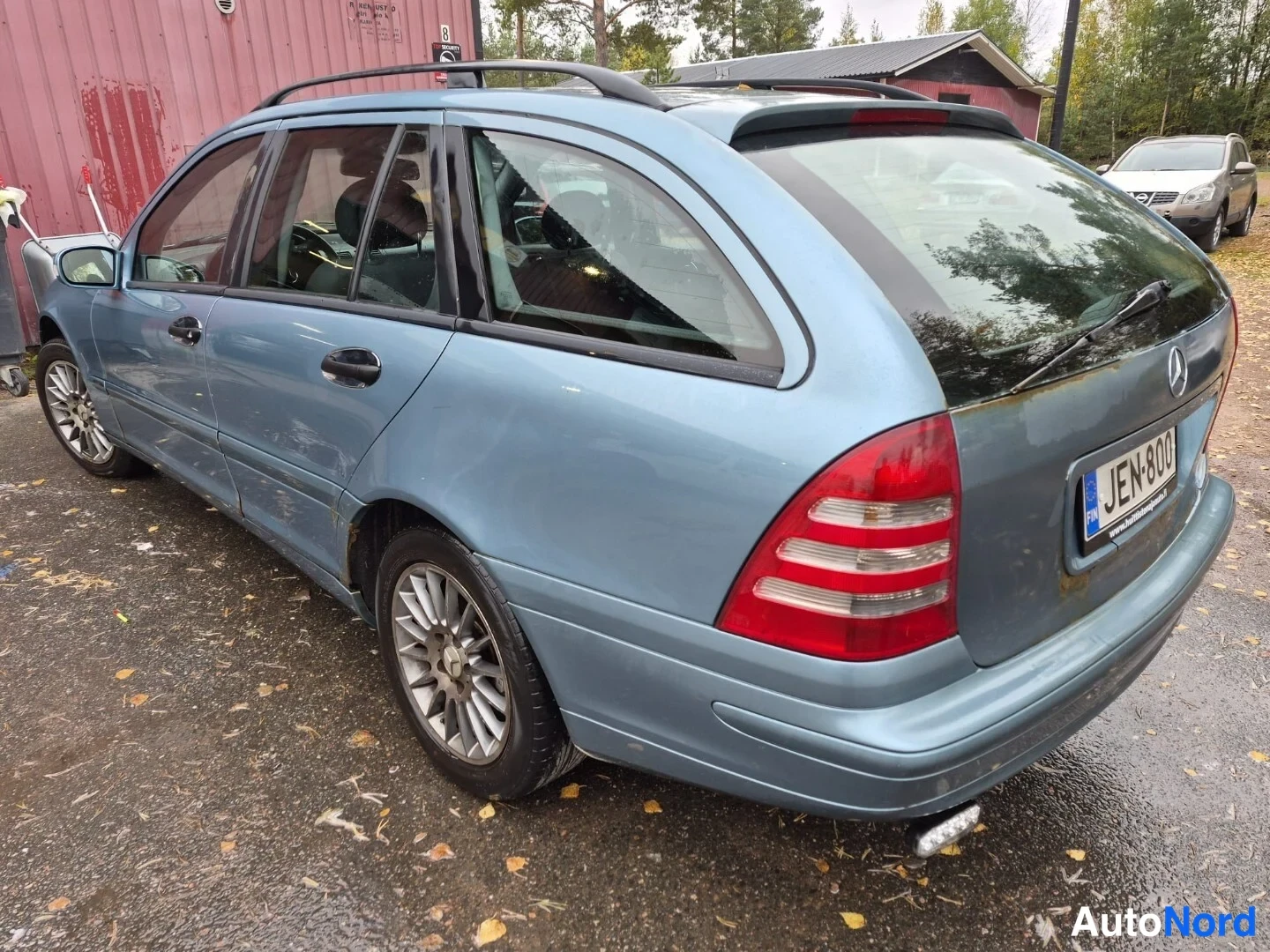 Sininen Mercedes-Benz C 200 CDI 2002, takaviisto, kuva 8