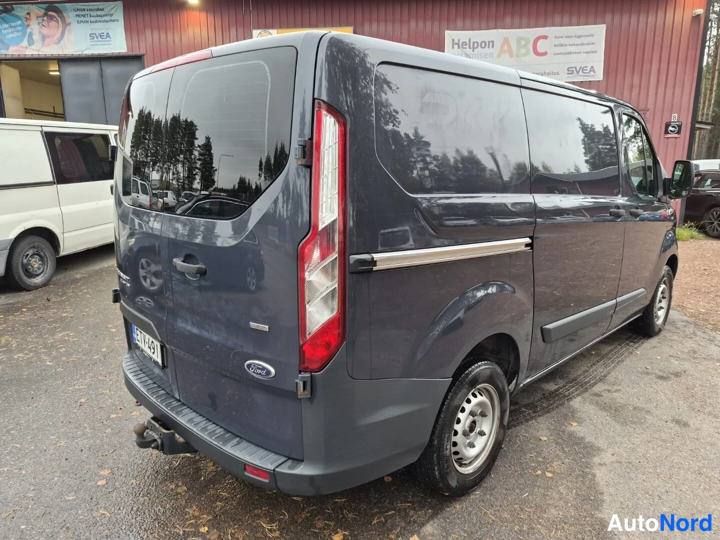 Sininen Ford Transit Custom 2013, takaviisto, kuva 6