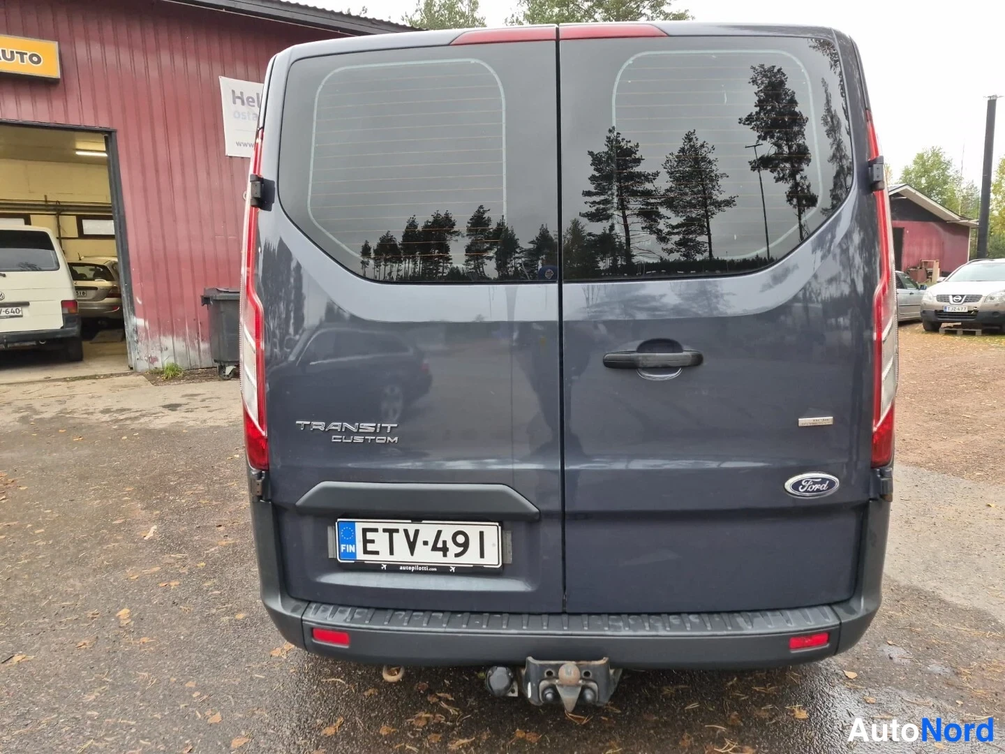 Sininen Ford Transit Custom 2013, takaa, kuva 8