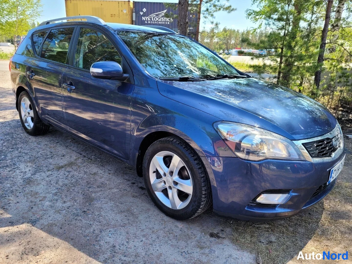 Sininen Kia Ceed 2011, etuviisto, keula oikealle, kuva 3
