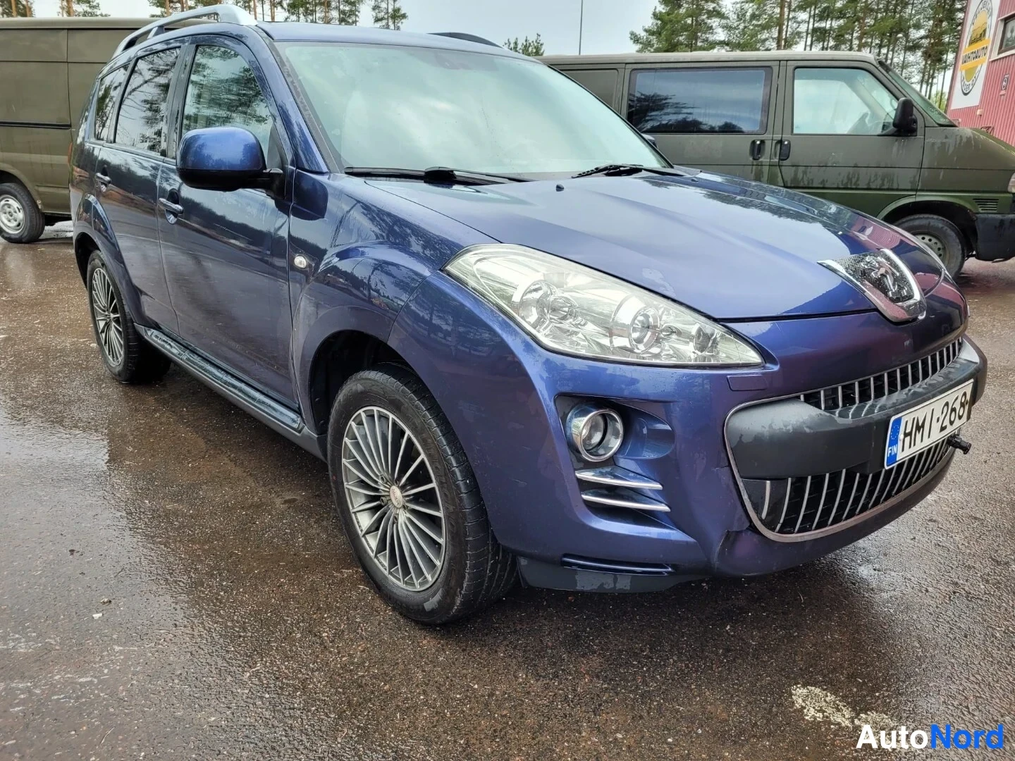 Sininen Peugeot 4007 2007, etuviisto, keula oikealle, kuva 3