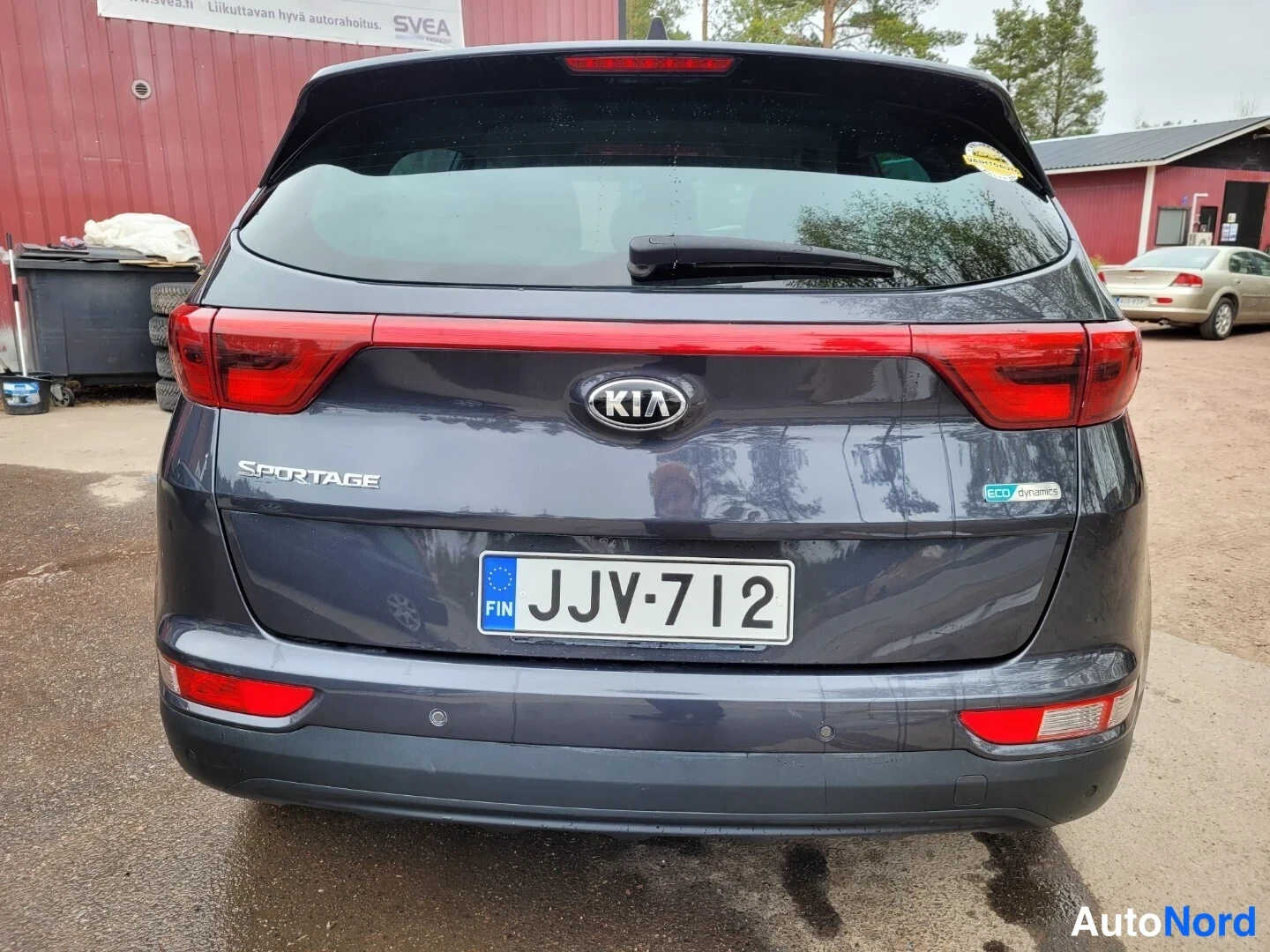 Grå Kia Sportage 2016, bakifrån, bild 8