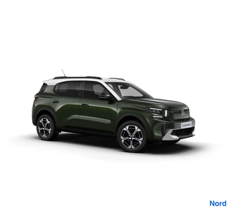 Vihreä Citroen e-C3 AIRCROSS 2026, etuviisto, keula oikealle, kuva 3