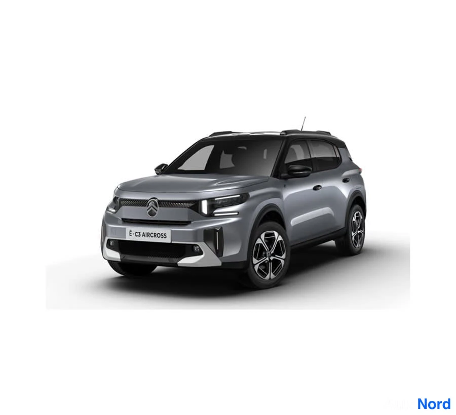Vihreä Citroen e-C3 AIRCROSS 2026, etuviisto, keula vasemmalle, kuva 2
