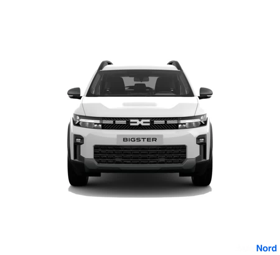 Valkoinen Dacia Bigster 2026, edestä, kuva 3