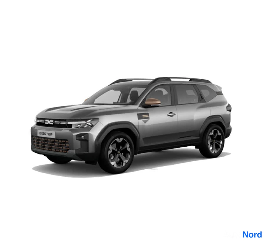 Sininen Dacia Bigster 2026, etuviisto, keula vasemmalle, kuva 5