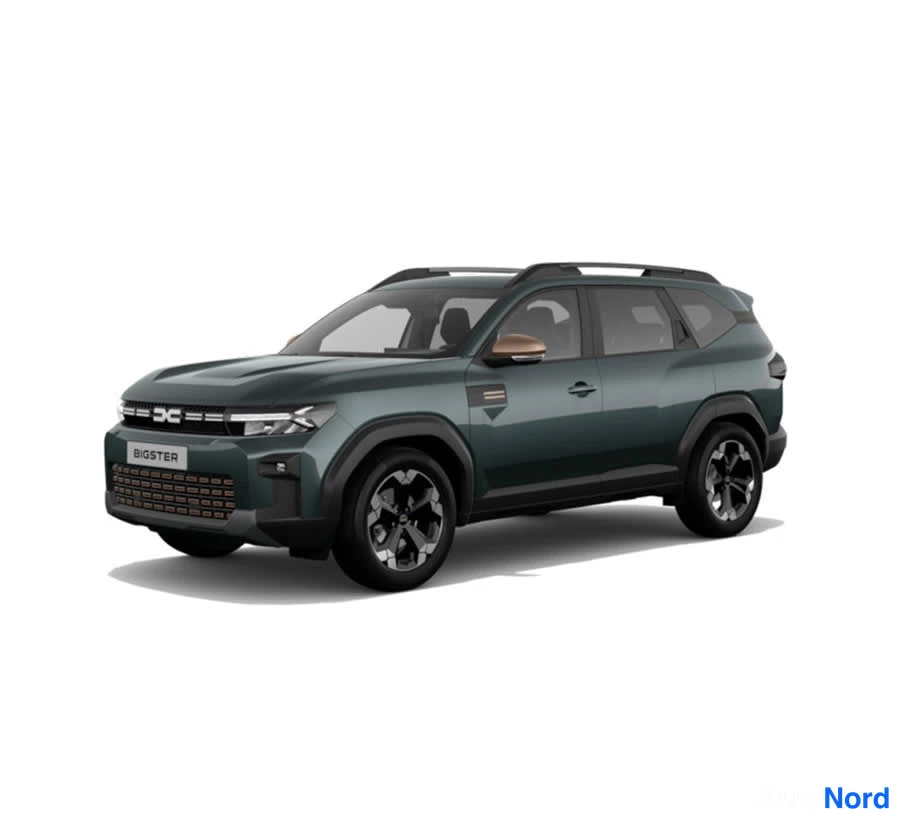 Sininen Dacia Bigster 2026, etuviisto, keula vasemmalle, kuva 2