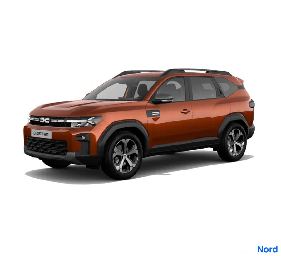 Sininen Dacia Bigster 2026, etuviisto, keula vasemmalle, kuva 3