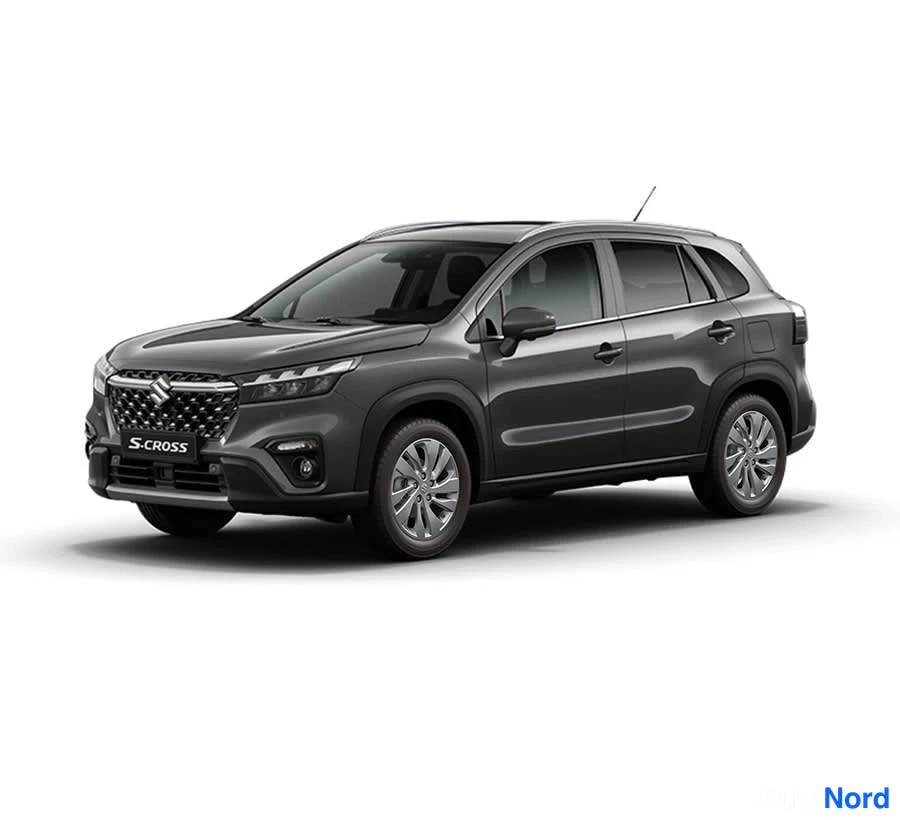 Valkoinen Suzuki S-Cross 2026, etuviisto, keula vasemmalle, kuva 2