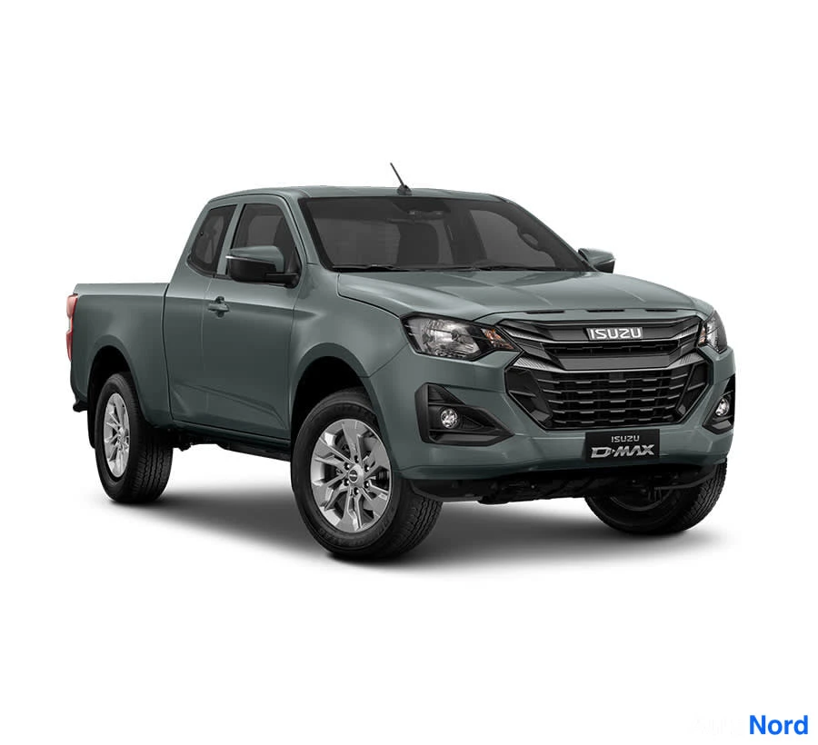 Harmaa Isuzu D-MAX 2026, etuviisto, keula oikealle, kuva 9