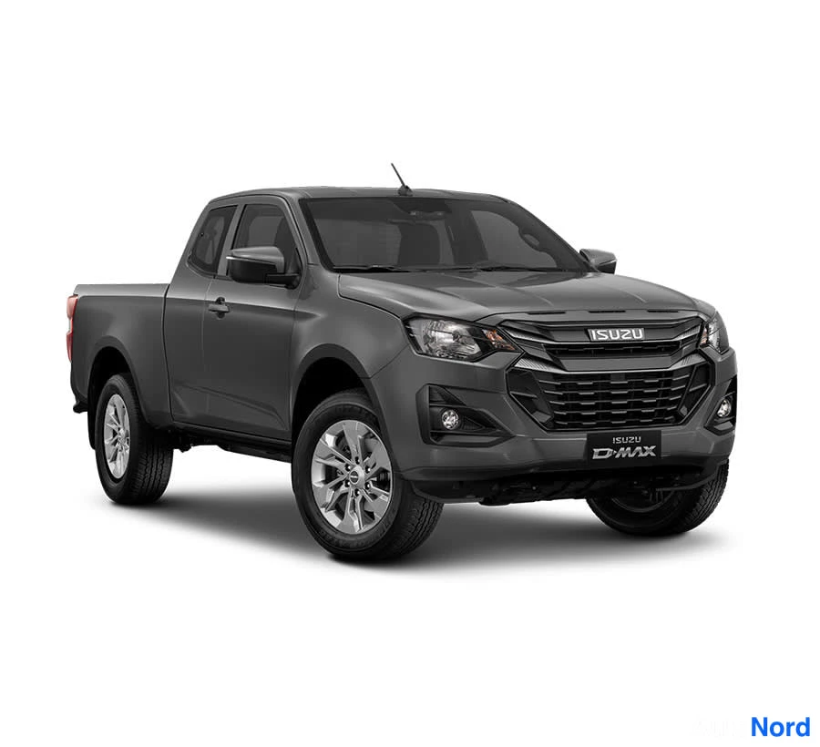 Harmaa Isuzu D-MAX 2026, etuviisto, keula oikealle, kuva 2