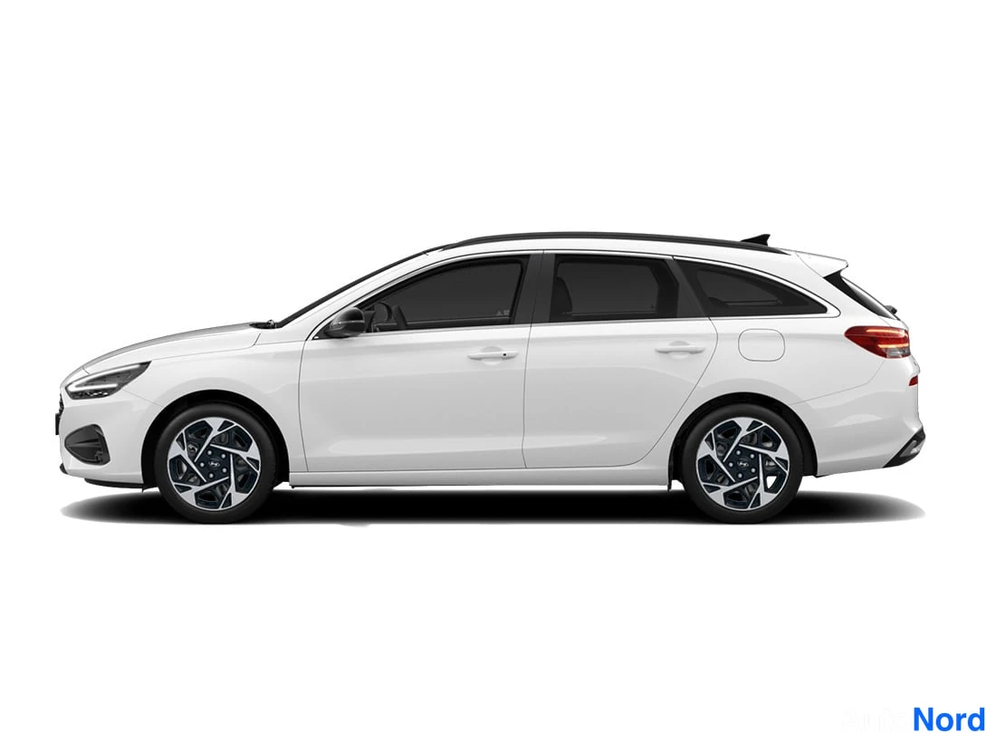 Musta Hyundai i30 2026, etuviisto, keula vasemmalle, kuva 3