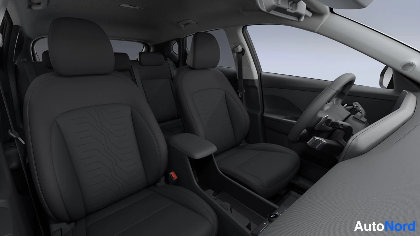 Punainen Hyundai KONA Electric 2026, etuistuimet, kuva 18