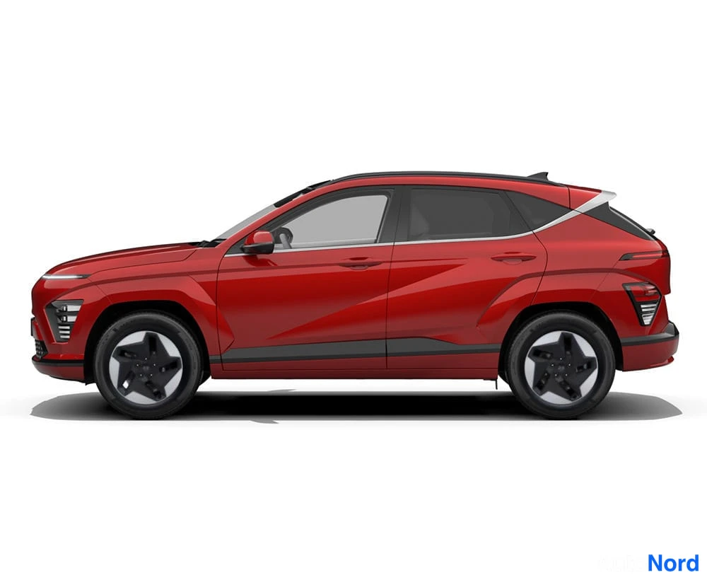 Punainen Hyundai KONA Electric 2026, sivulta, kuva 11