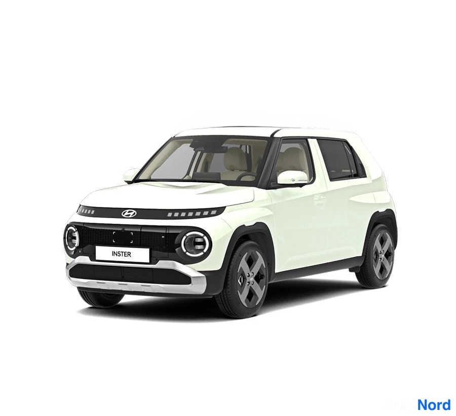Vihreä Hyundai Inster 2026, etuviisto, keula vasemmalle, kuva 3