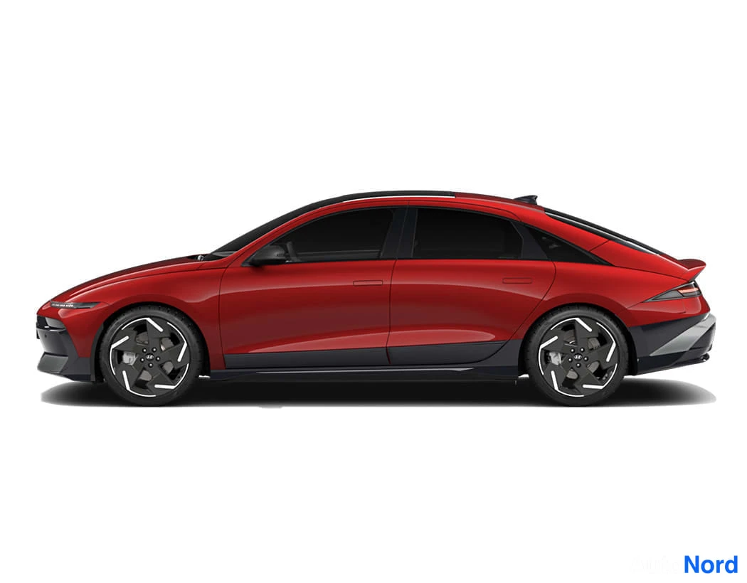Punainen Hyundai IONIQ 6 2026, sivulta, kuva 5
