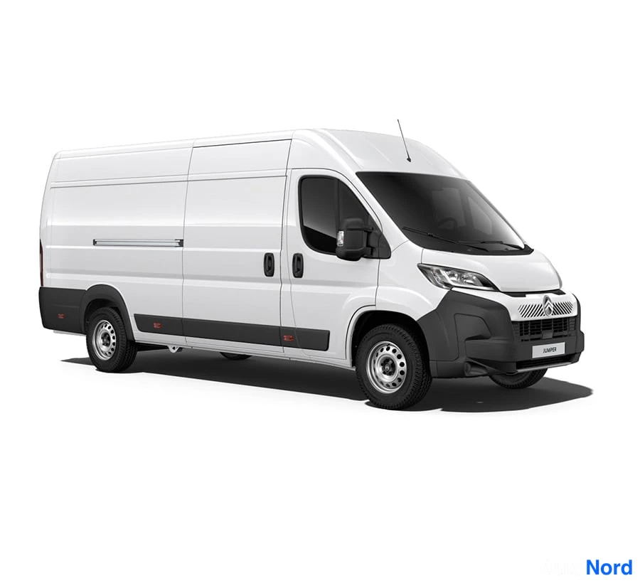 Punainen Citroen Jumper 2026, etuviisto, keula oikealle, kuva 2