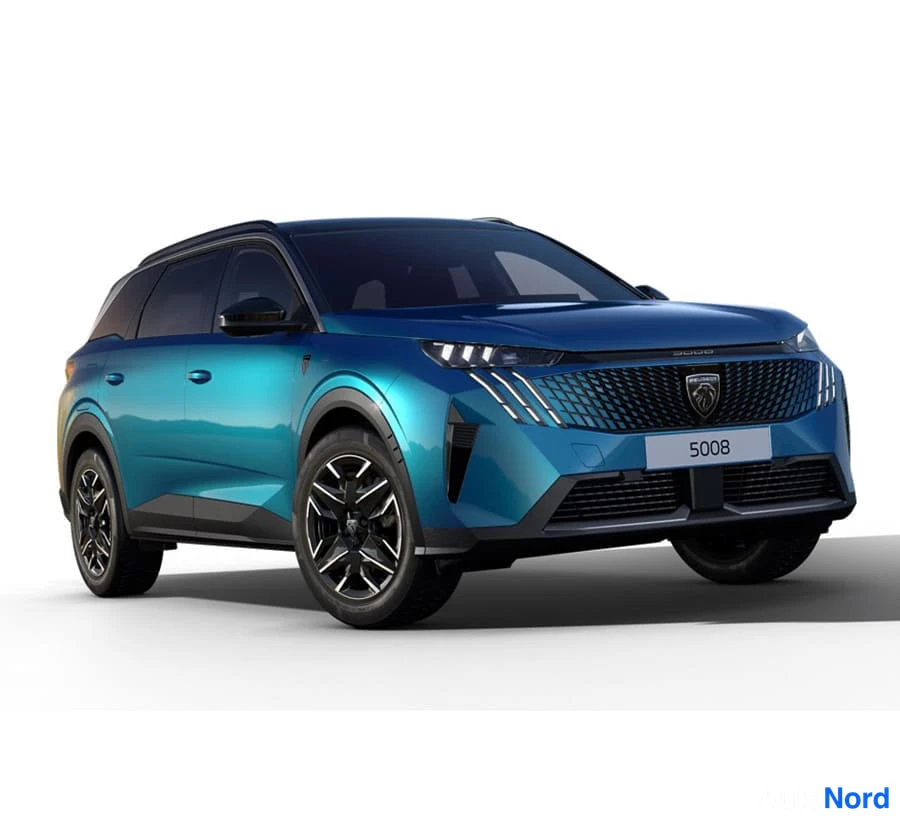 Harmaa Peugeot 5008 2026, etuviisto, keula oikealle, kuva 7