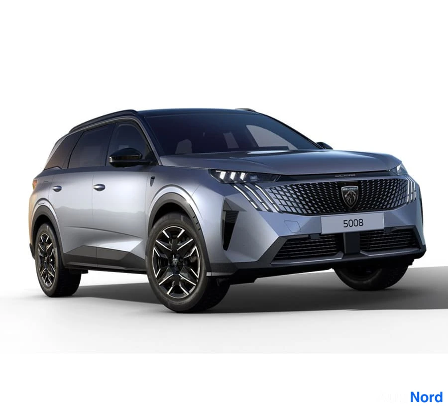 Harmaa Peugeot 5008 2026, etuviisto, keula oikealle, kuva 9
