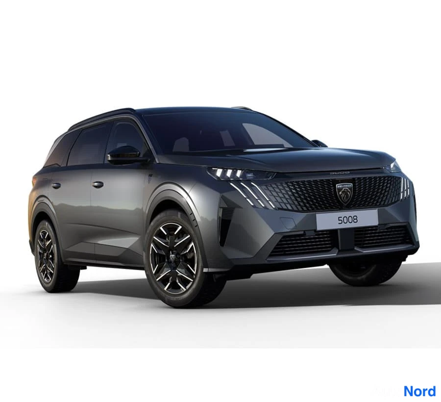 Harmaa Peugeot 5008 2026, etuviisto, keula oikealle, kuva 12