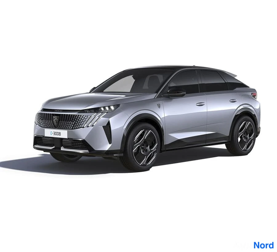 Harmaa Peugeot E-3008 2026, etuviisto, keula vasemmalle, kuva 6