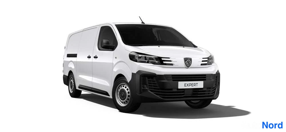 Valkoinen Peugeot Expert 2026, etuviisto, keula oikealle, kuva 2
