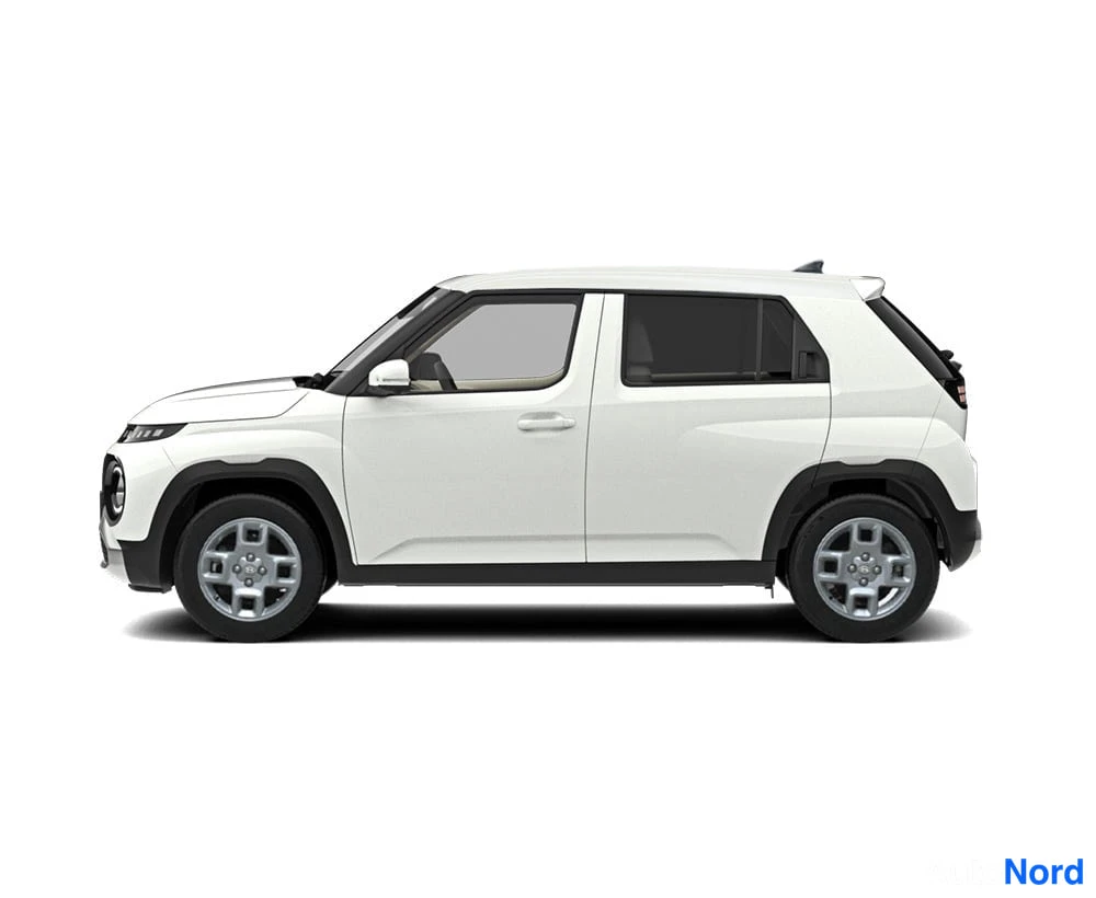 Valkoinen Hyundai Inster 2026, sivulta, kuva 3