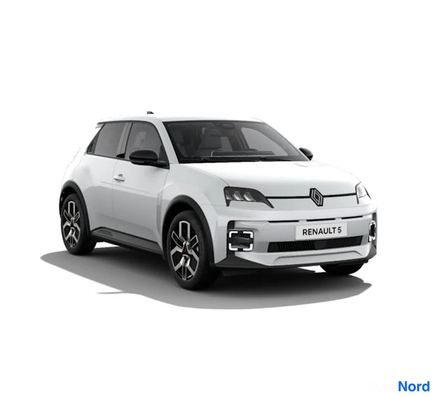 Renault 5 E-Tech electric 2026, etuviisto, keula oikealle, kuva 3
